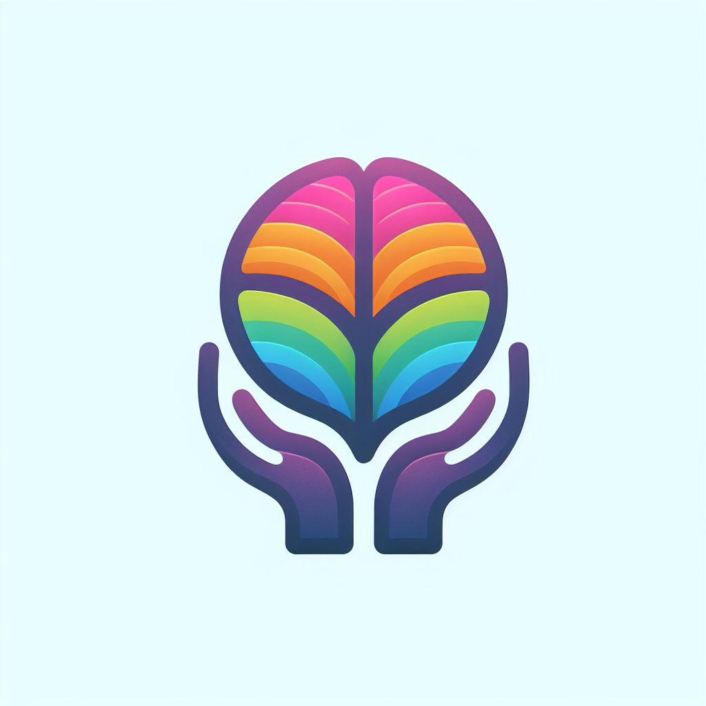 A logo for a website focused on content creation for mental health companies, capturing the essence of empathy and understanding in a clean and professional design that reflects the importance of mental well-being.